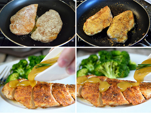 Быстрый рецепт: куриное филе в миндальной панировке с горчично-медовым соусом