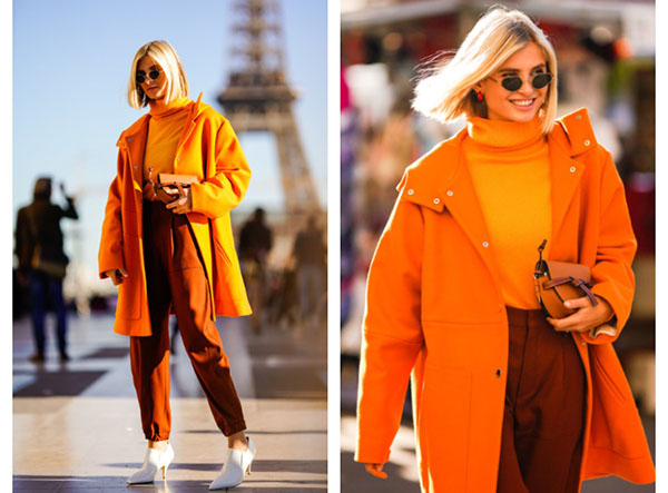 5 wow-примеров, как носить оранжевый цвет в холодное время года