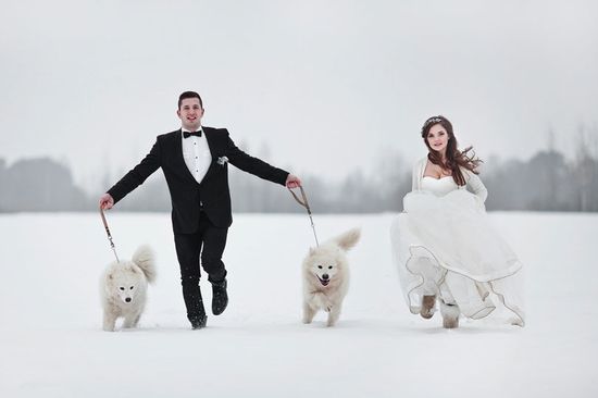 Идеи свадебной фотосессии зимой