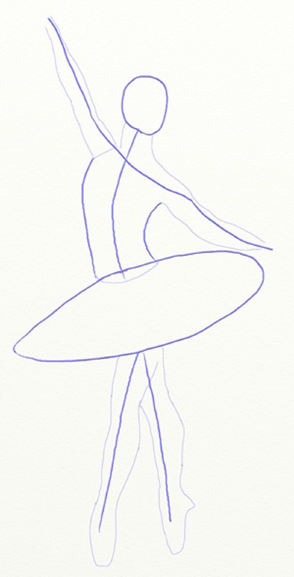 Как нарисовать балерину легко и просто