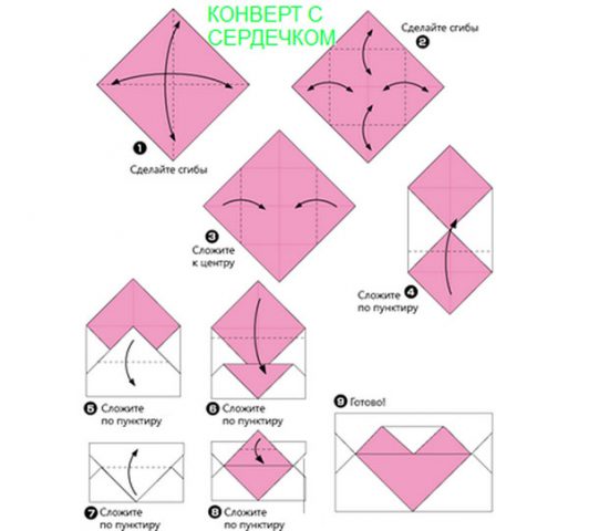 Как сделать конверт из листа А4: схемы, фото, видео