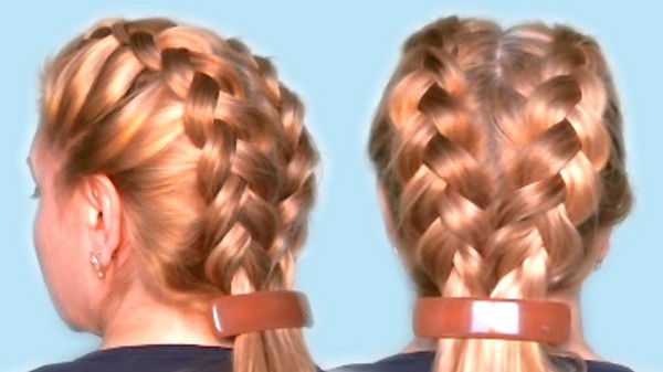 Плетение кос на средние волосы с фото