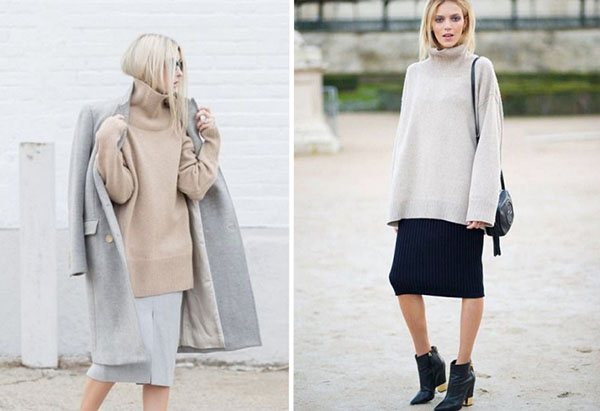 С чем носить теплый свитер: лучшие примеры от fashion-блогеров