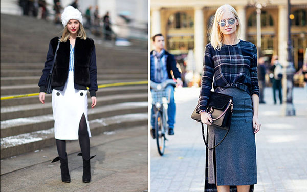 С чем носить шерстяную юбку: самые красивые образы зимы