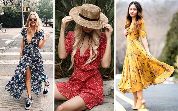 Модные образы с летними платьями 2018