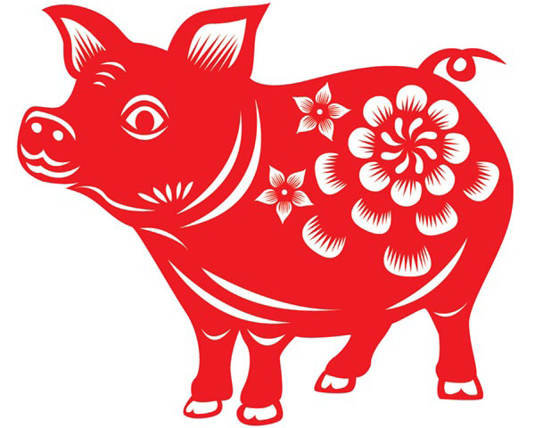 Трафареты на Новый 2019 год Свиньи для вырезания