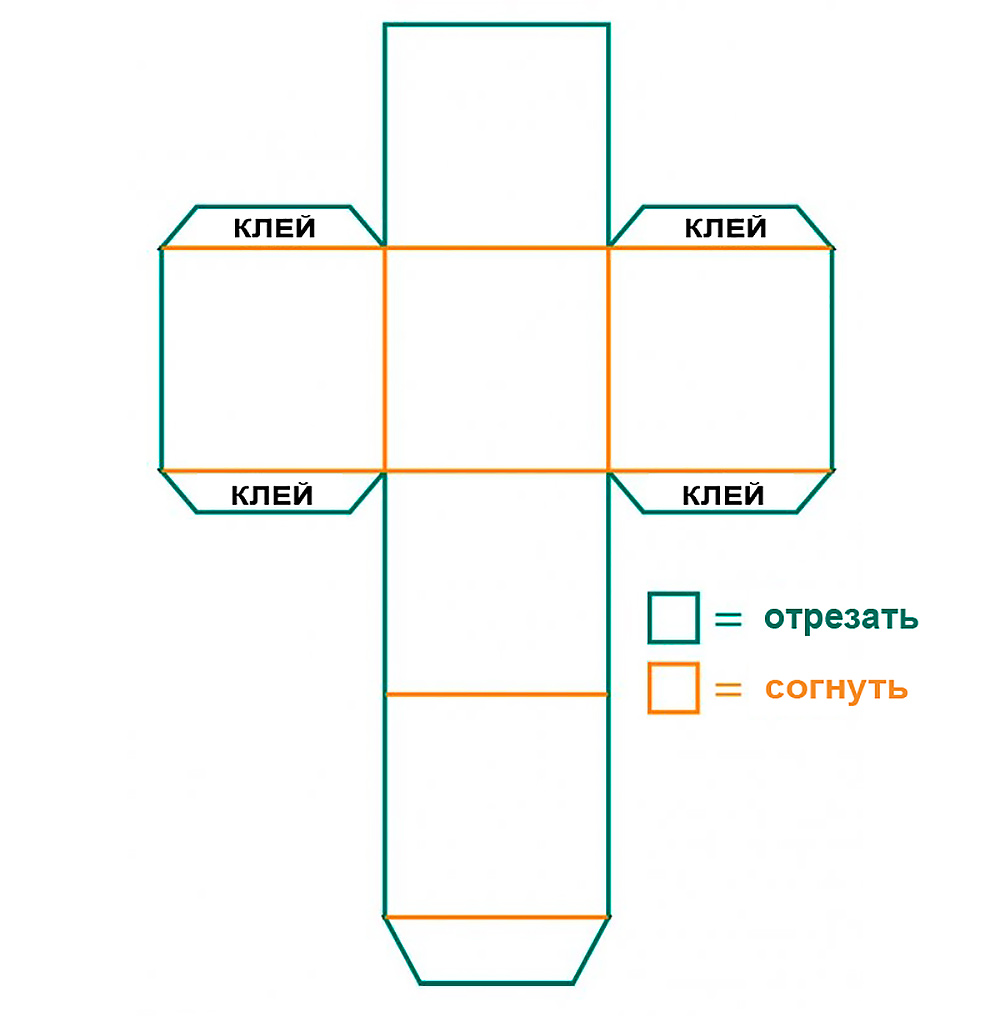 как сделать куб из картона инструкция