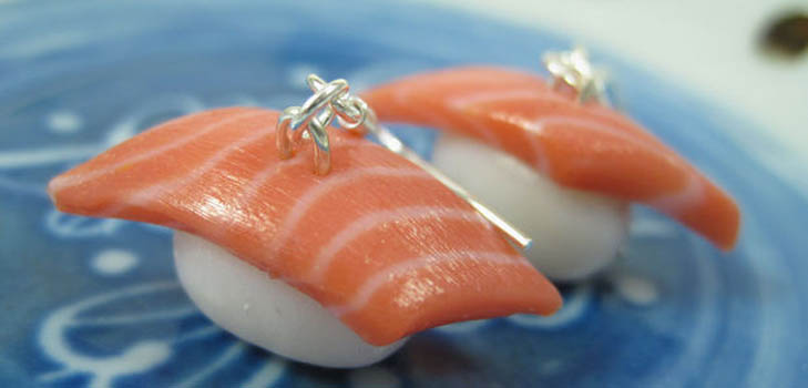 Как сделать серьги-суши из полимерной глины