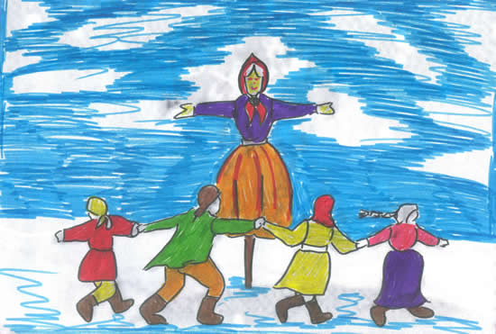 Как нарисовать Масленицу? Рисуем весенний праздник вместе с детьми