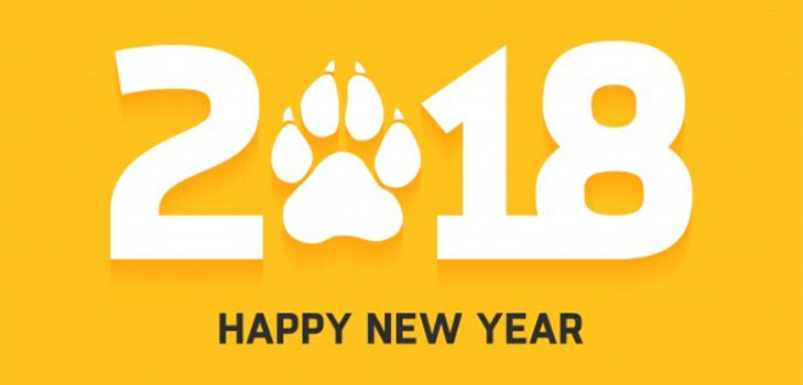 Прикольные плакаты на Новый 2018 год Собаки примеры стенгазет и шаблоны для распечатки