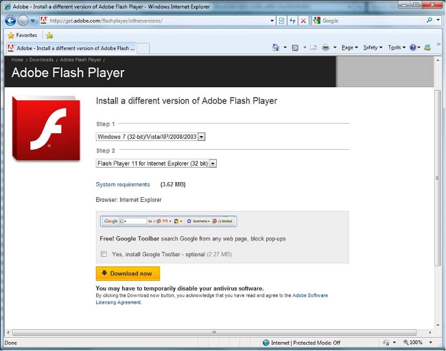 Как установить Adobe Flash Player