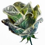 Оригами из денег: Роза
