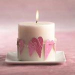 Романтическая свеча в подарок на День святого Валентина
