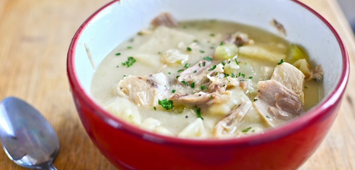 куриный суп с клецками - рецепт с фото